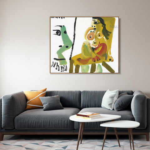 INVIN ART Framed Canvas Giclee Print Art Series#403 by Pablo Picasso Wall Art Living Room Home Office Decorations
