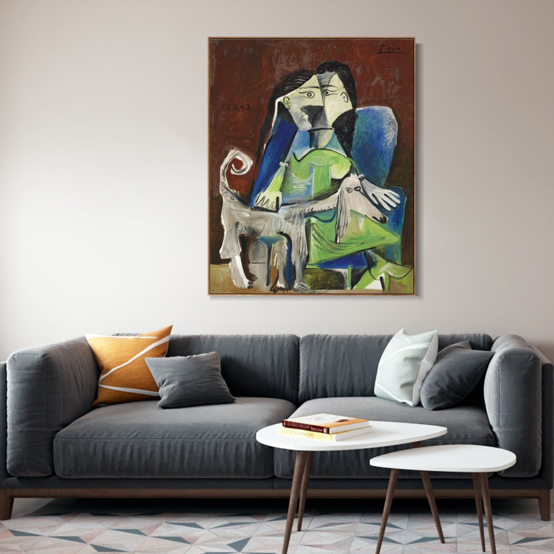 INVIN ART Framed Canvas Giclee Print Art Series#406 by Pablo Picasso Wall Art