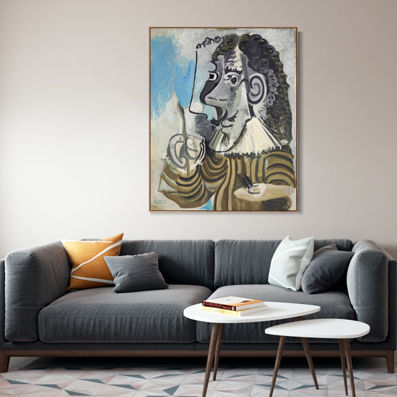 INVIN ART Framed Canvas Giclee Print Art Series#407 by Pablo Picasso Wall Art