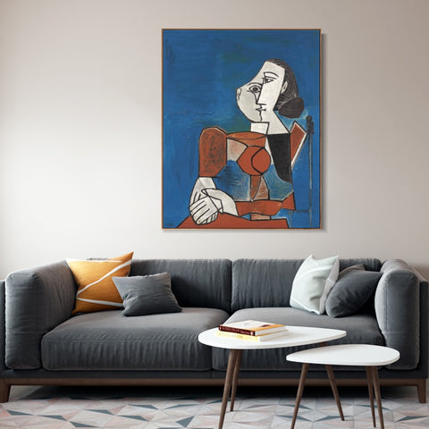 INVIN ART Framed Canvas Giclee Print Art Series#410 by Pablo Picasso Wall Art Living Room Home Office Decorations