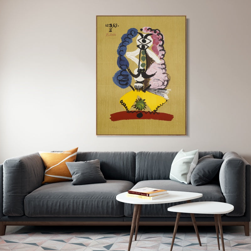 INVIN ART Framed Canvas Giclee Print Art Series#411 by Pablo Picasso Wall Art