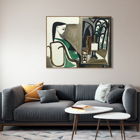 INVIN ART Framed Canvas Giclee Print Art Series#412 by Pablo Picasso Wall Art Living Room Home Office Decorations