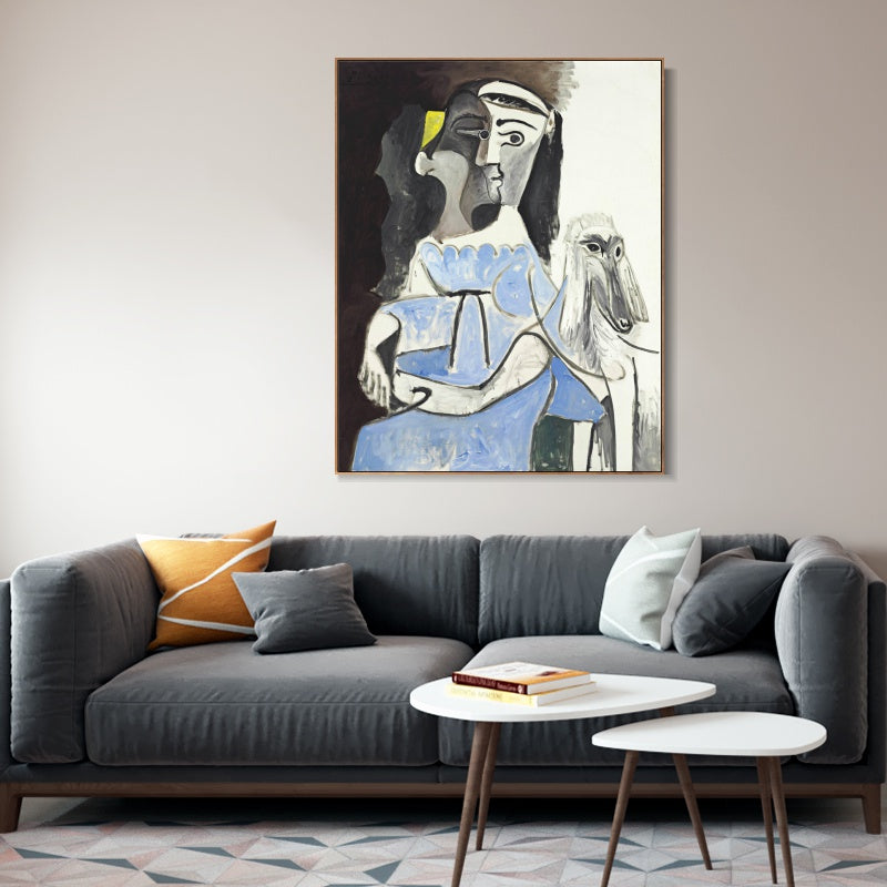 INVIN ART Framed Canvas Giclee Print Art Series#413 by Pablo Picasso Wall Art