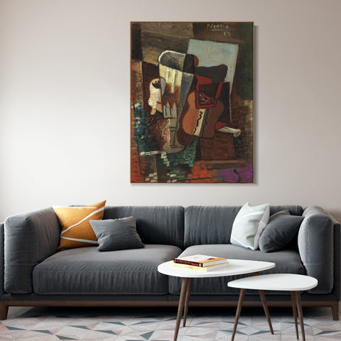 INVIN ART Framed Canvas Giclee Print Art Series#417 by Pablo Picasso Wall Art Living Room Home Office Decorations