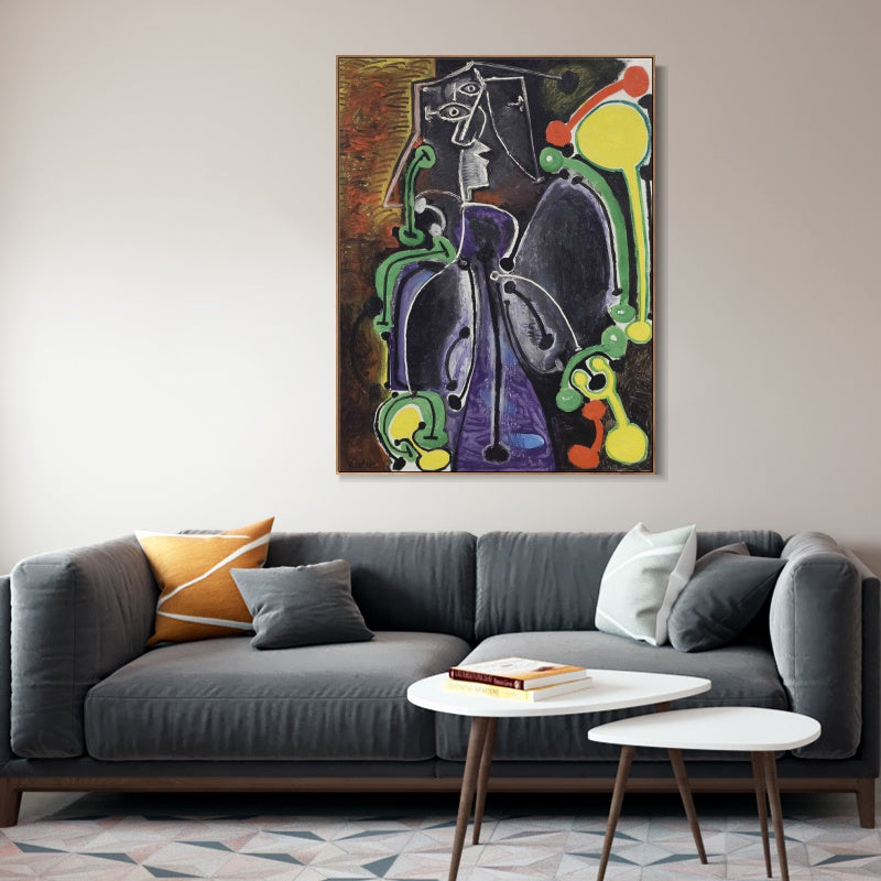 INVIN ART Framed Canvas Giclee Print Art Series#418 by Pablo Picasso Wall Art