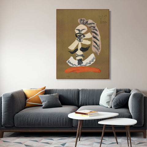 INVIN ART Framed Canvas Giclee Print Art Series#420 by Pablo Picasso Wall Art Living Room Home Office Decorations
