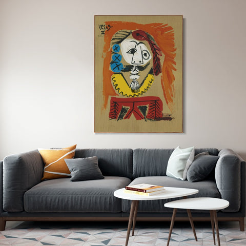 INVIN ART Framed Canvas Giclee Print Art Series#421 by Pablo Picasso Wall Art Living Room Home Office Decorations