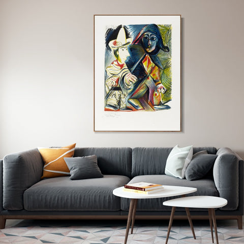 INVIN ART Framed Canvas Giclee Print Art Series#423 by Pablo Picasso Wall Art Living Room Home Office Decorations