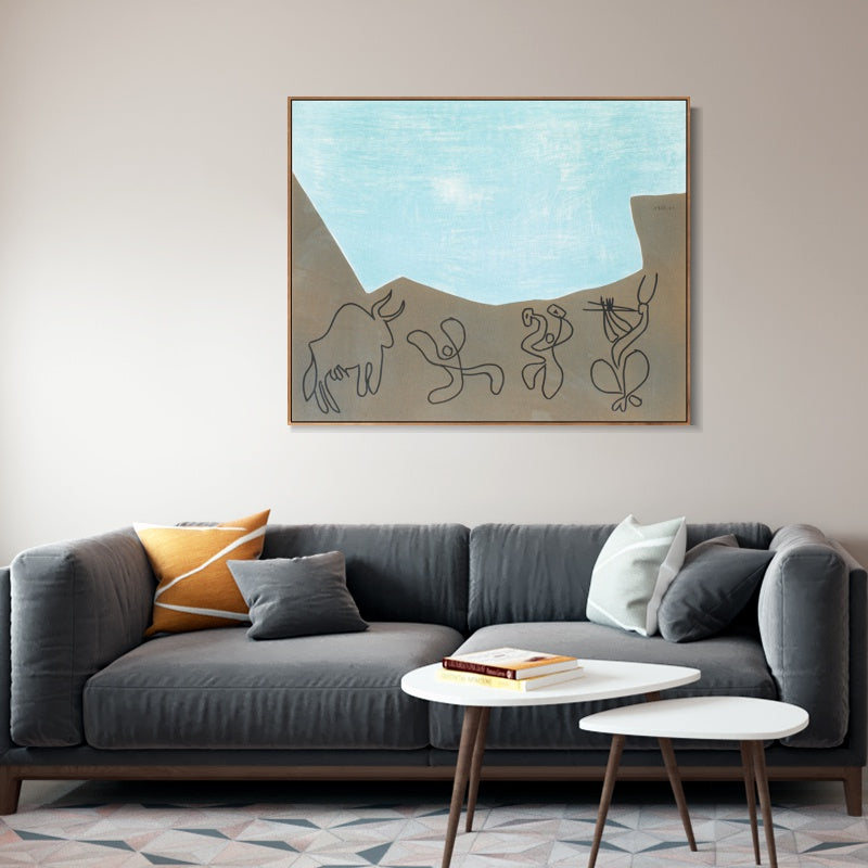 INVIN ART Framed Canvas Giclee Print Art Series#424 by Pablo Picasso Wall Art