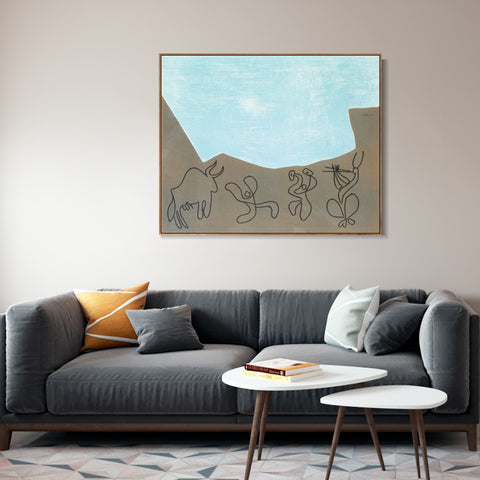 INVIN ART Framed Canvas Giclee Print Art Series#424 by Pablo Picasso Wall Art Living Room Home Office Decorations