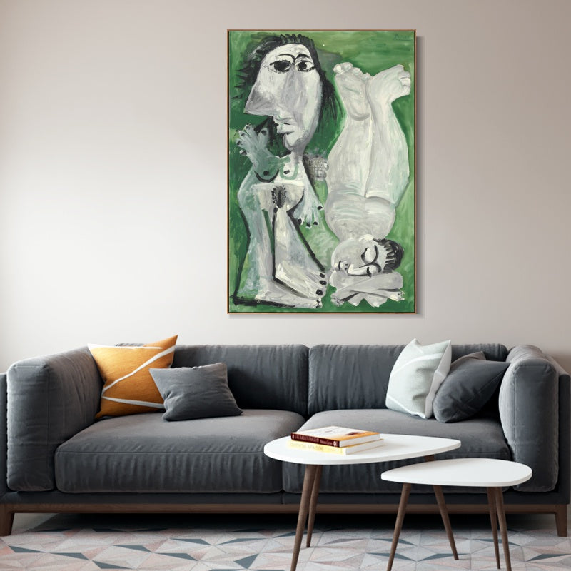 INVIN ART Framed Canvas Giclee Print Art Series#433 by Pablo Picasso Wall Art