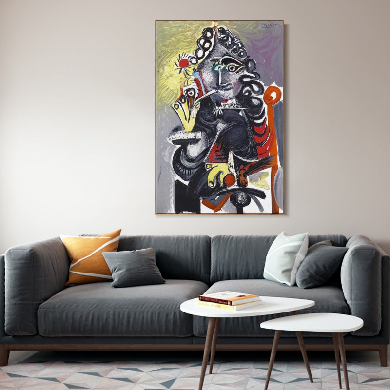 INVIN ART Framed Canvas Giclee Print Art Series#434 by Pablo Picasso Wall Art