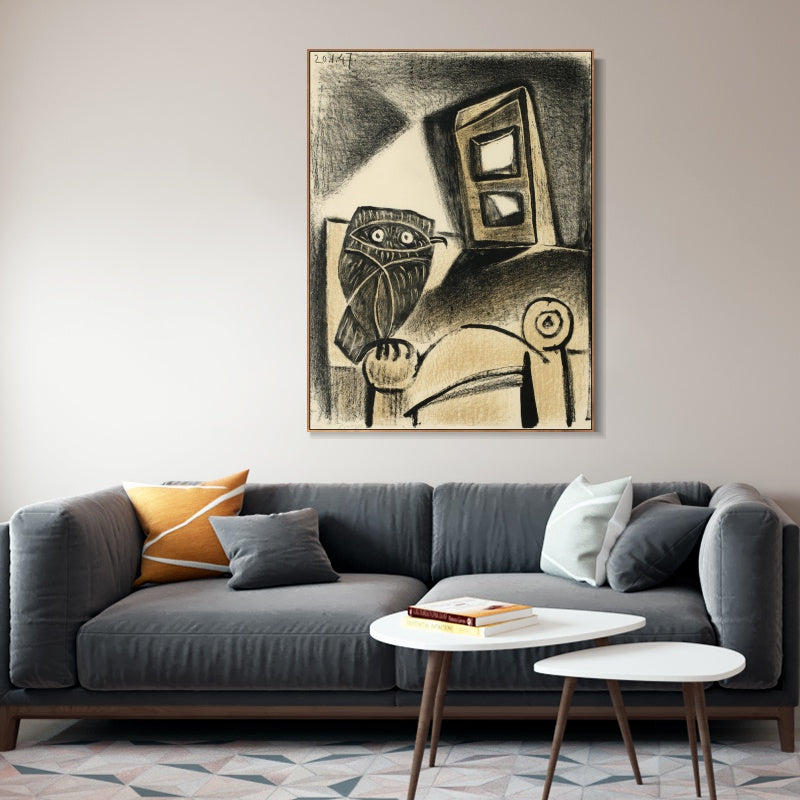 INVIN ART Framed Canvas Giclee Print Art Series#438 by Pablo Picasso Wall Art