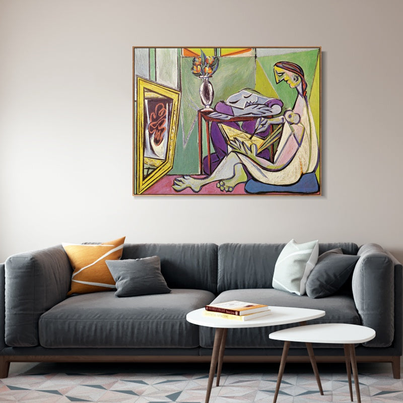 INVIN ART Framed Canvas Giclee Print Art Series#443 by Pablo Picasso Wall Art