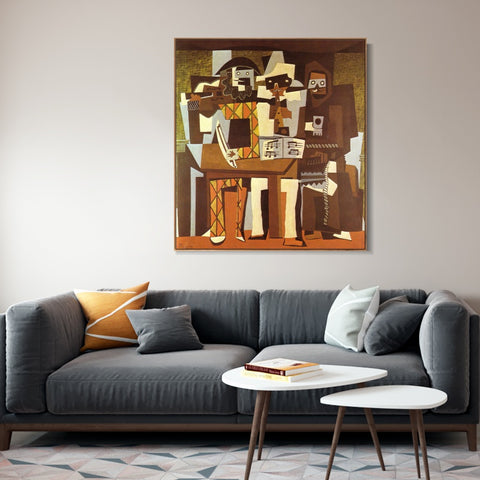 INVIN ART Framed Canvas Giclee Print Art Series#445 by Pablo Picasso Wall Art Living Room Home Office Decorations