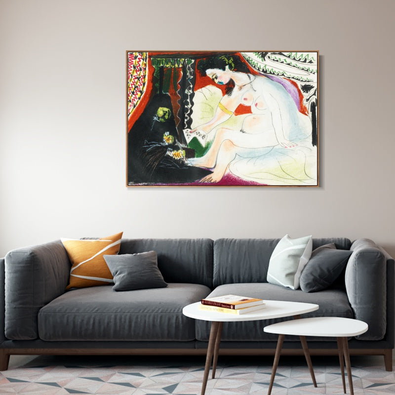 INVIN ART Framed Canvas Giclee Print Art Series#447 by Pablo Picasso Wall Art