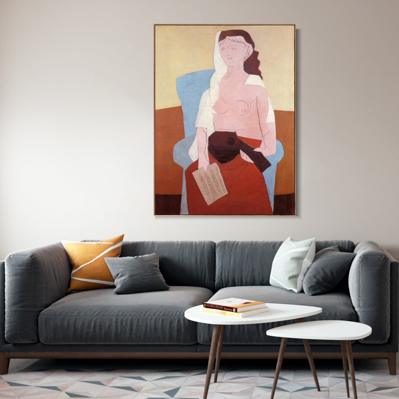 INVIN ART Framed Canvas Giclee Print Art Series#448 by Pablo Picasso Wall Art