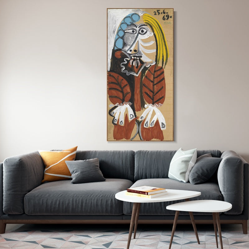 INVIN ART Framed Canvas Giclee Print Art Series#450 by Pablo Picasso Wall Art