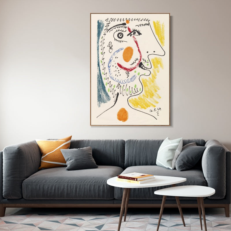 INVIN ART Framed Canvas Giclee Print Art Series#452 by Pablo Picasso Wall Art