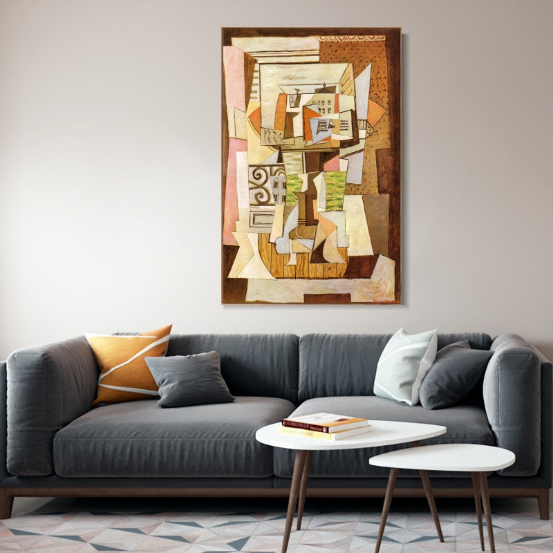INVIN ART Framed Canvas Giclee Print Art Series#453 by Pablo Picasso Wall Art