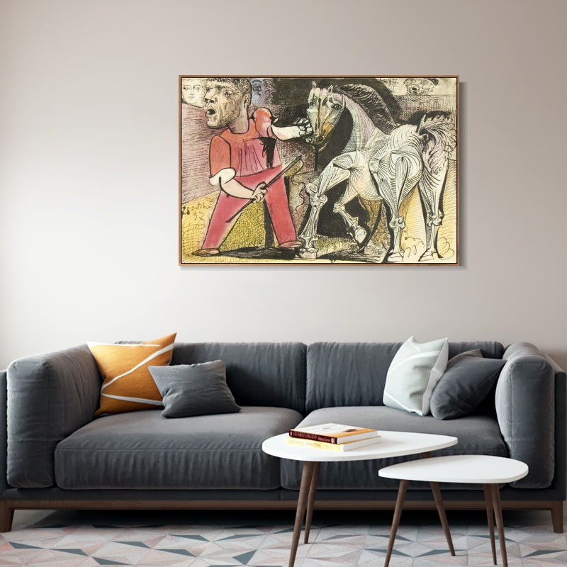 INVIN ART Framed Canvas Giclee Print Art Series#457 by Pablo Picasso Wall Art
