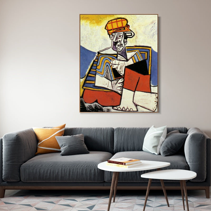 INVIN ART Framed Canvas Giclee Print Art Series#458 by Pablo Picasso Wall Art Living Room Home Office Decorations