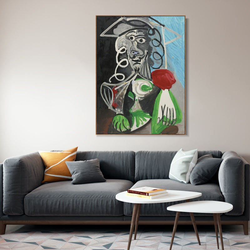 INVIN ART Framed Canvas Giclee Print Art Series#469 by Pablo Picasso Wall Art