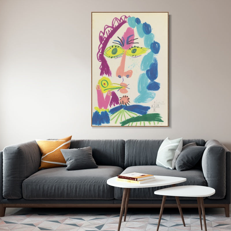 INVIN ART Framed Canvas Giclee Print Art Series#472 by Pablo Picasso Wall Art