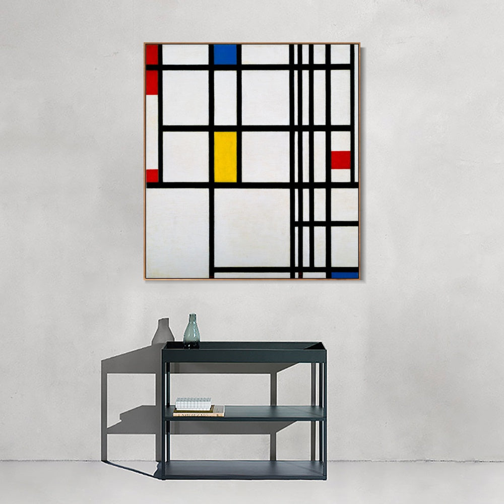 INVIN ART Framed Canvas Series#003 by Piet Cornelies Mondrian Wall Art Living Room Home Office Decorations
