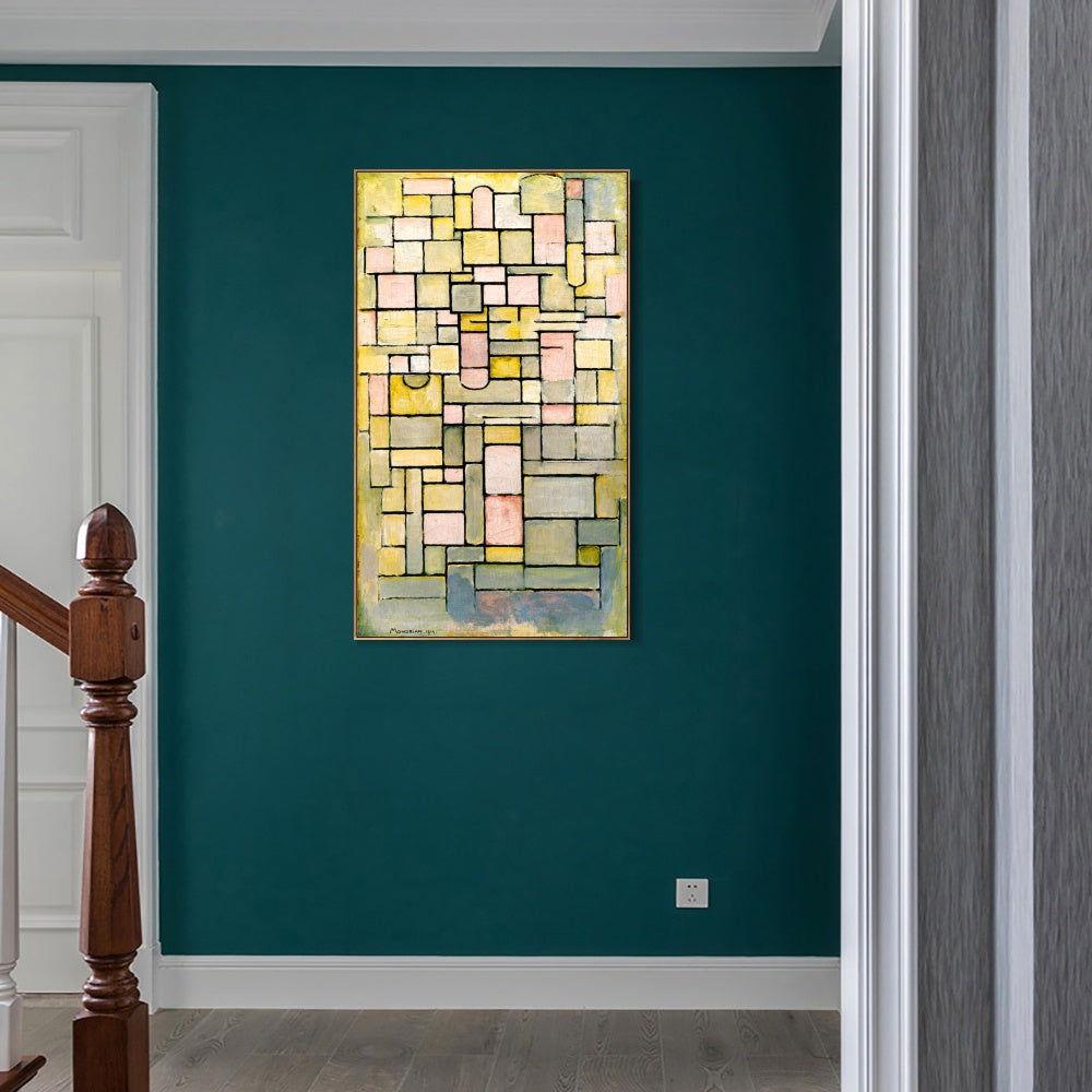 INVIN ART Framed Canvas Series#065 by Piet Cornelies Mondrian Wall Art Living Room Home Office Decorations