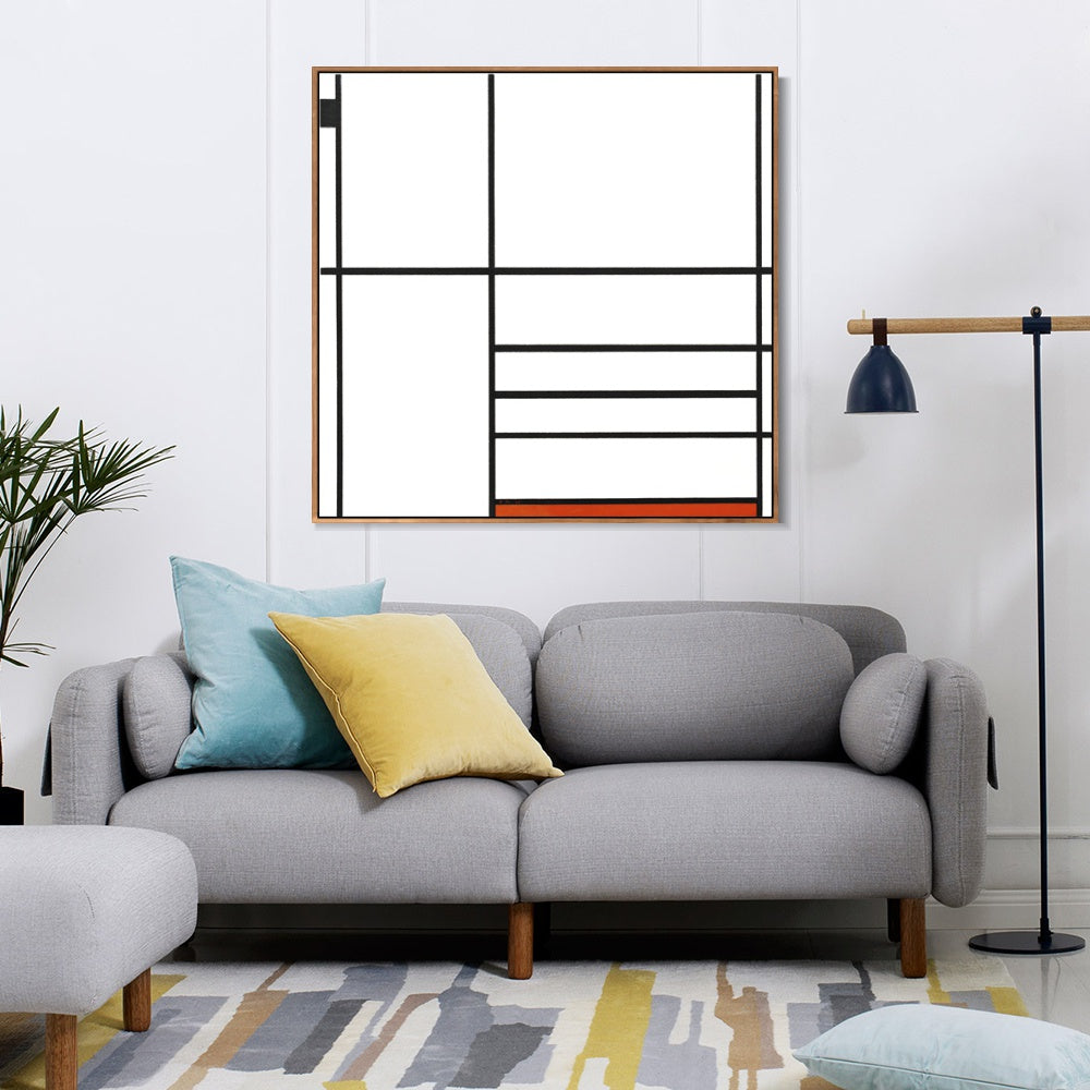 INVIN ART Framed Canvas Series#080 by Piet Cornelies Mondrian Wall Art Living Room Home Office Decorations