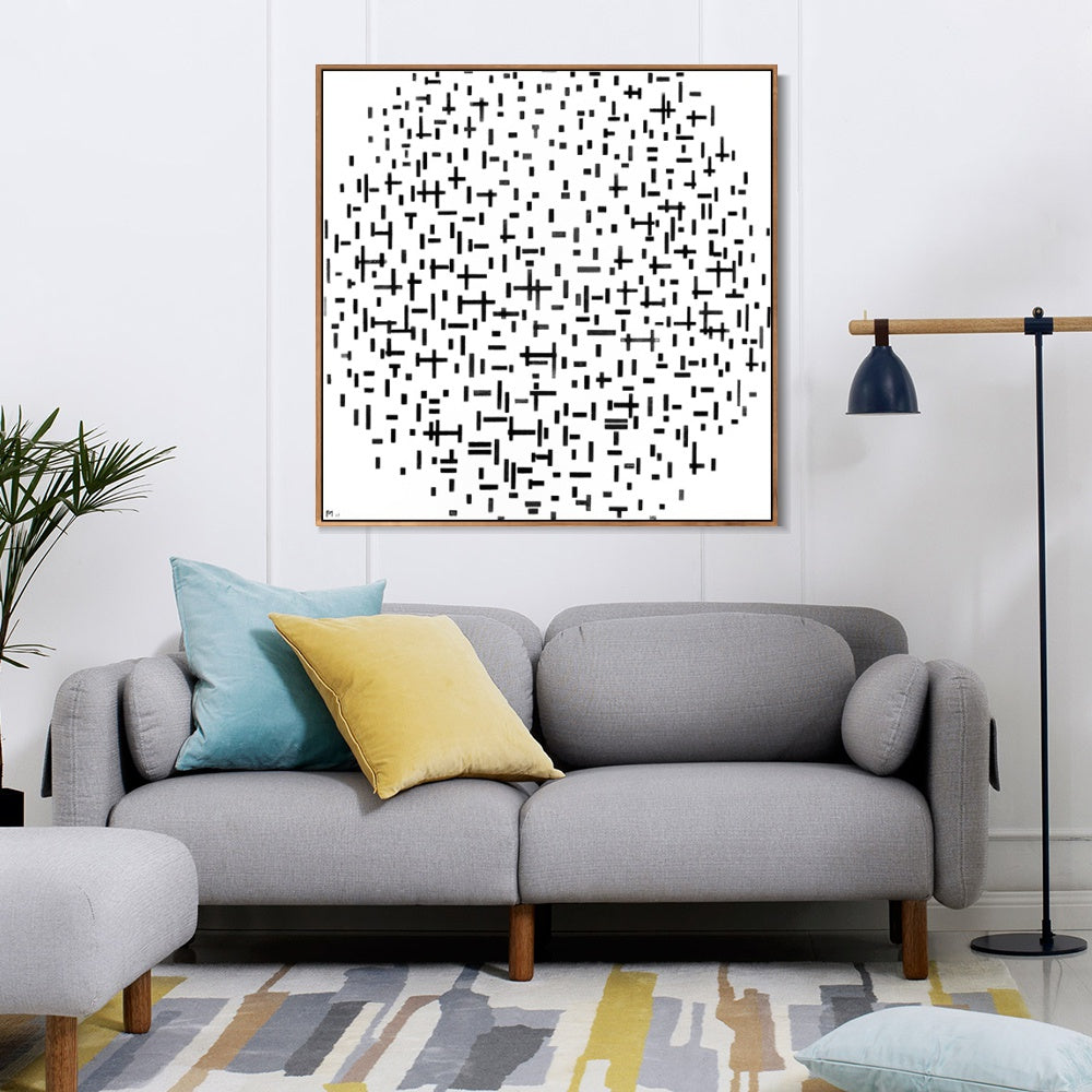 INVIN ART Framed Canvas Series#086 by Piet Cornelies Mondrian Wall Art Living Room Home Office Decorations