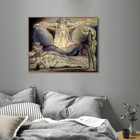 INVIN ART Framed Canvas Giclee Print Art Finals Week As Told#2 by William Blake Wall Art Living Room Home Office Decorations