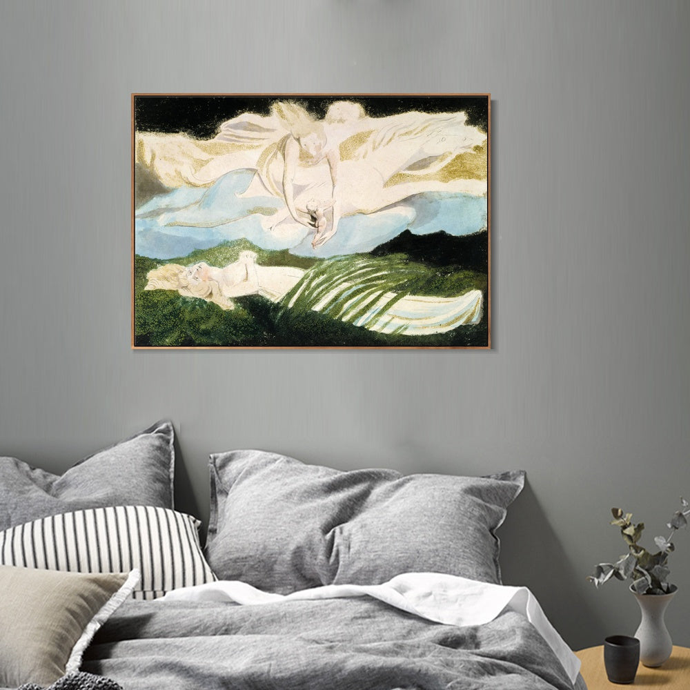 INVIN ART Framed Canvas Giclee Print Art Illustration to Dante's Divine Comedy#3 by William Blake Wall Art
