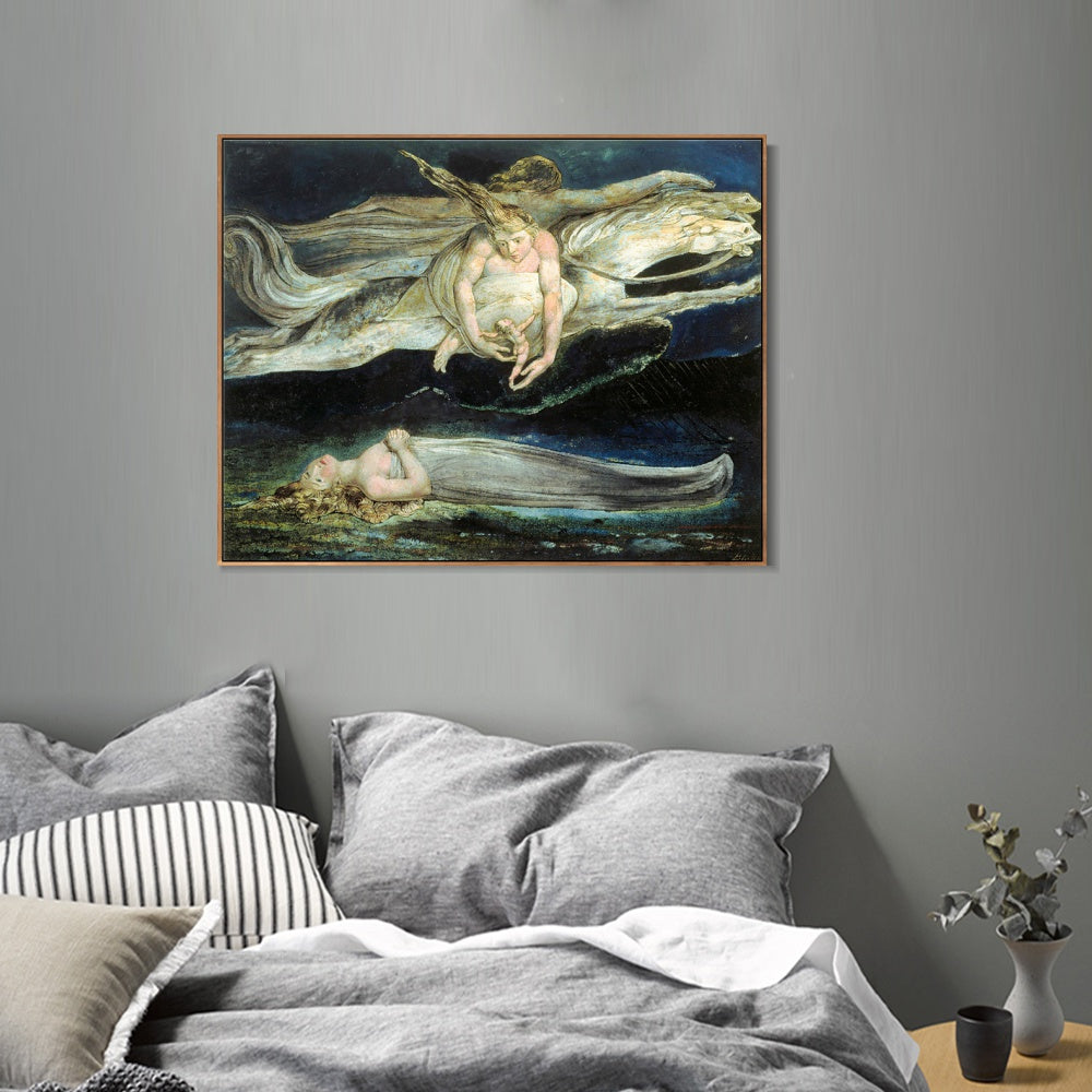 INVIN ART Framed Canvas Giclee Print Art Illustration to Dante's Divine Comedy by William Blake Wall Art