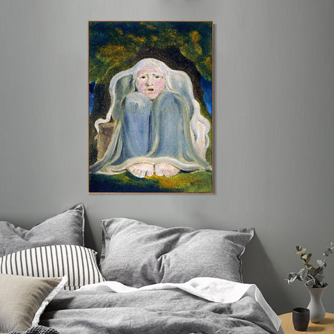 INVIN ART Framed Canvas Giclee Print Art Series#041 by William Blake Wall Art Living Room Home Office Decorations