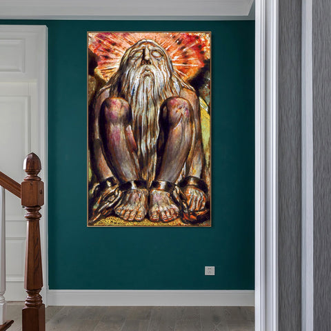 INVIN ART Framed Canvas Giclee Print Art Finals Week As Told#3 by William Blake Wall Art Living Room Home Office Decorations