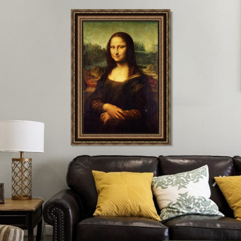 INVIN ART Framed Canvas Art Giclee Print Mona Lisa by Leonardo da Vinci Wall Art Living Room Home Office Decorations