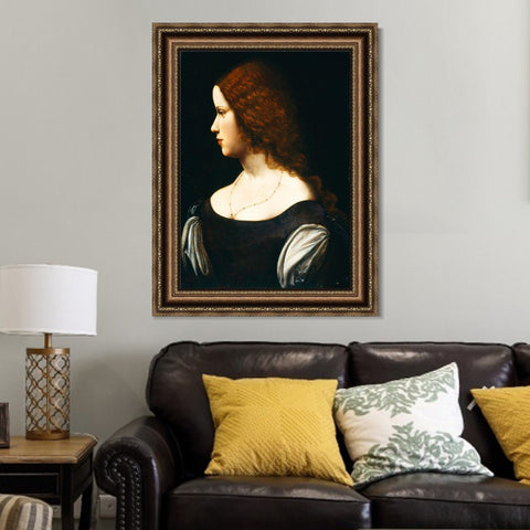INVIN ART Framed Canvas Art Giclee Print Series#007 by Leonardo da Vinci Wall Art Living Room Home Office Decorations
