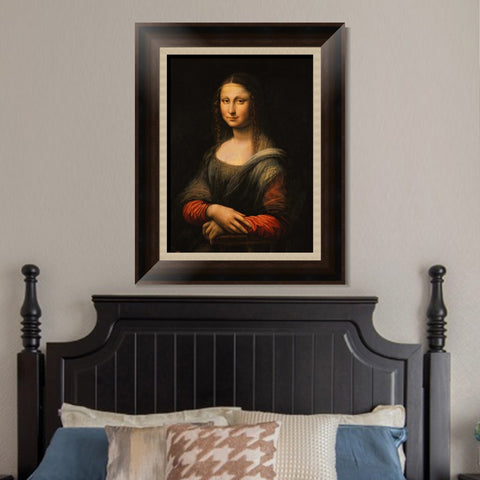 INVIN ART Framed Canvas Art Giclee Print Mona Lisa#2 by Leonardo da Vinci Wall Art Living Room Home Office Decorations