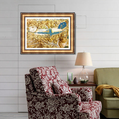 INVIN ART Framed Canvas Art Giclee Print Series#012 by Leonardo da Vinci Wall Art Living Room Home Office Decorations