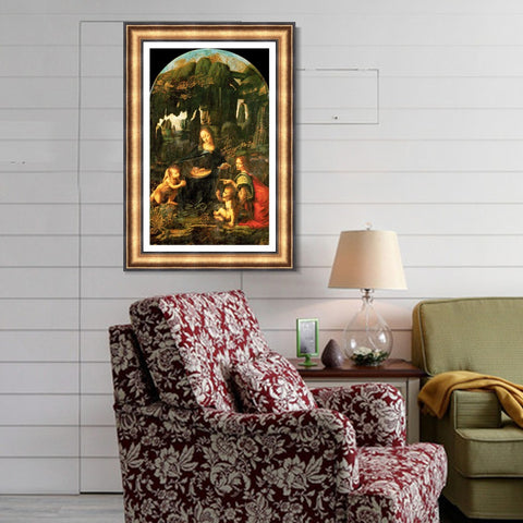 INVIN ART Framed Canvas Art Giclee Print Series#016 by Leonardo da Vinci Wall Art Living Room Home Office Decorations