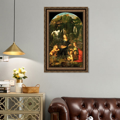 INVIN ART Framed Canvas Art Giclee Print Series#016 by Leonardo da Vinci Wall Art Living Room Home Office Decorations