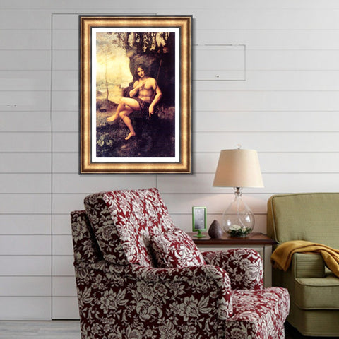INVIN ART Framed Canvas Art Giclee Print Series#017 by Leonardo da Vinci Wall Art Living Room Home Office Decorations