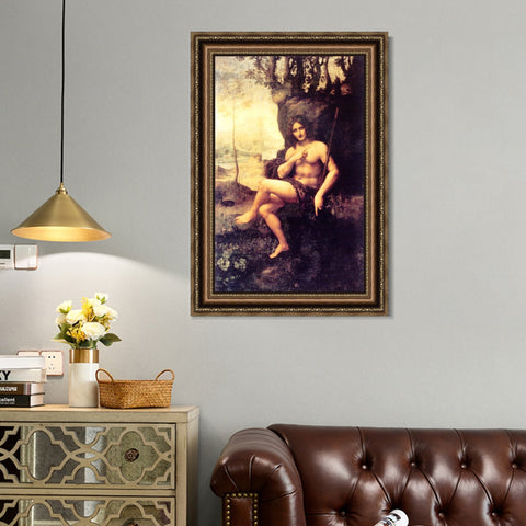 INVIN ART Framed Canvas Art Giclee Print Series#017 by Leonardo da Vinci Wall Art Living Room Home Office Decorations