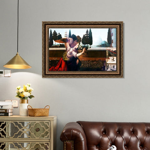 INVIN ART Framed Canvas Art Giclee Print Series#018 by Leonardo da Vinci Wall Art Living Room Home Office Decorations