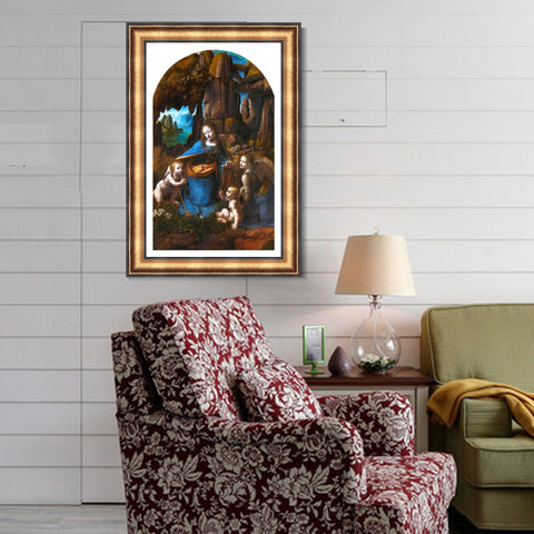 INVIN ART Framed Canvas Art Giclee Print Series#023 by Leonardo da Vinci Wall Art Living Room Home Office Decorations