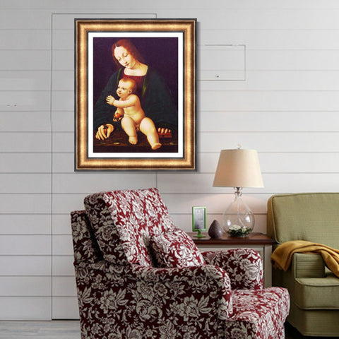 INVIN ART Framed Canvas Art Giclee Print Series#024 by Leonardo da Vinci Wall Art Living Room Home Office Decorations