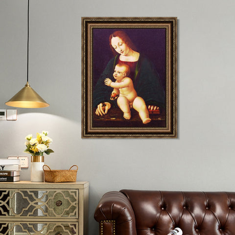 INVIN ART Framed Canvas Art Giclee Print Series#024 by Leonardo da Vinci Wall Art Living Room Home Office Decorations