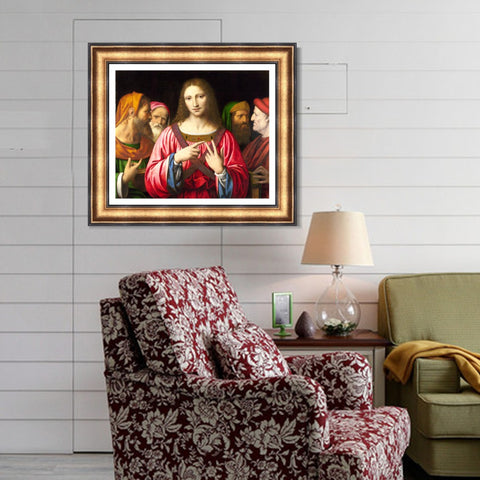 INVIN ART Framed Canvas Art Giclee Print Series#026 by Leonardo da Vinci Wall Art Living Room Home Office Decorations